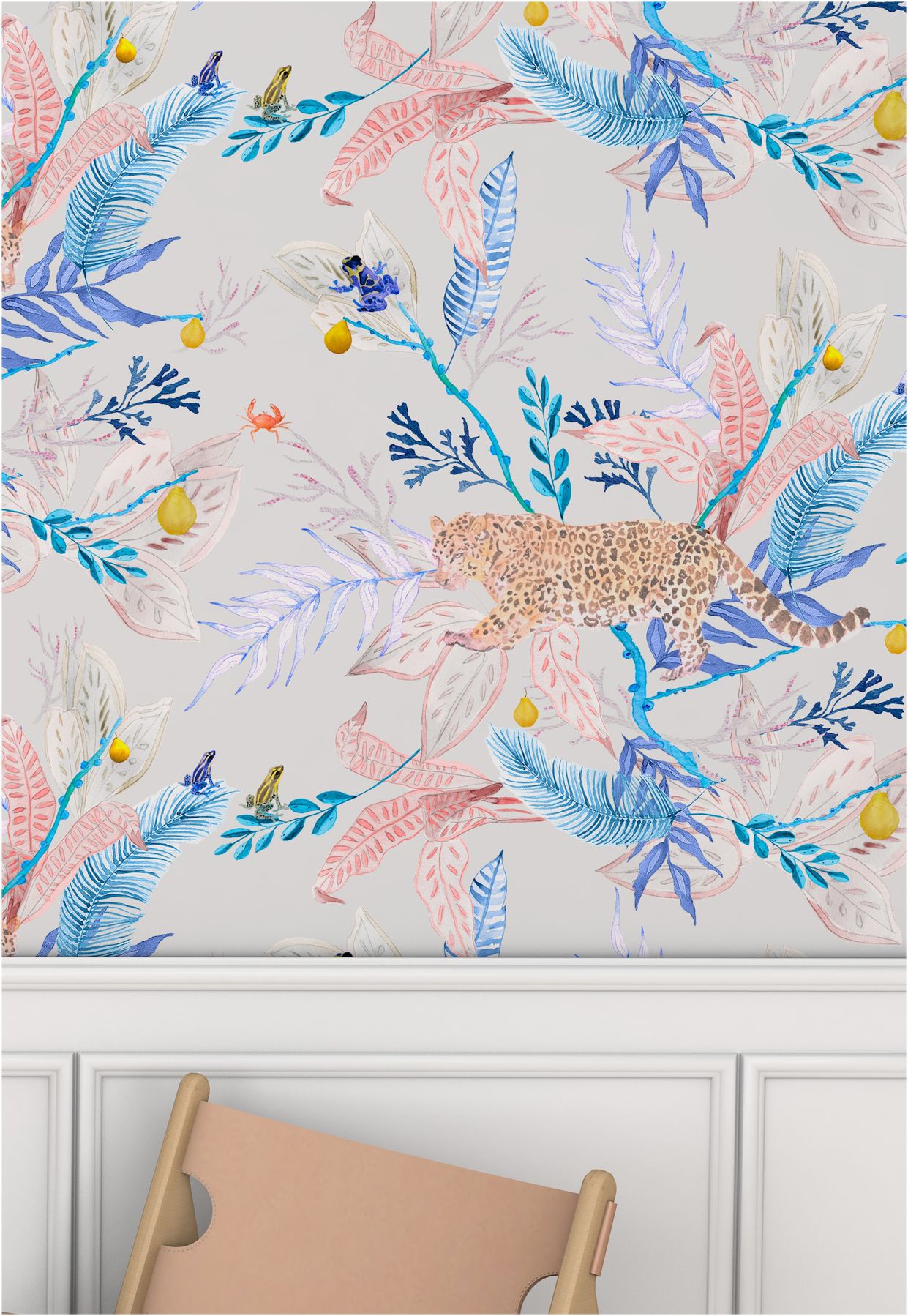 Tapete Orilla, Jaguar Coral&Blue