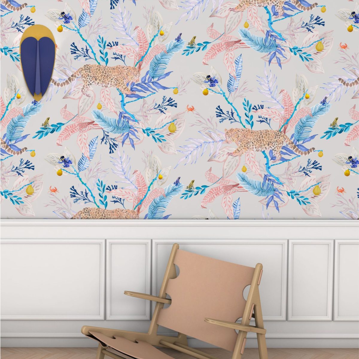 Tapete Orilla, Jaguar Coral&Blue