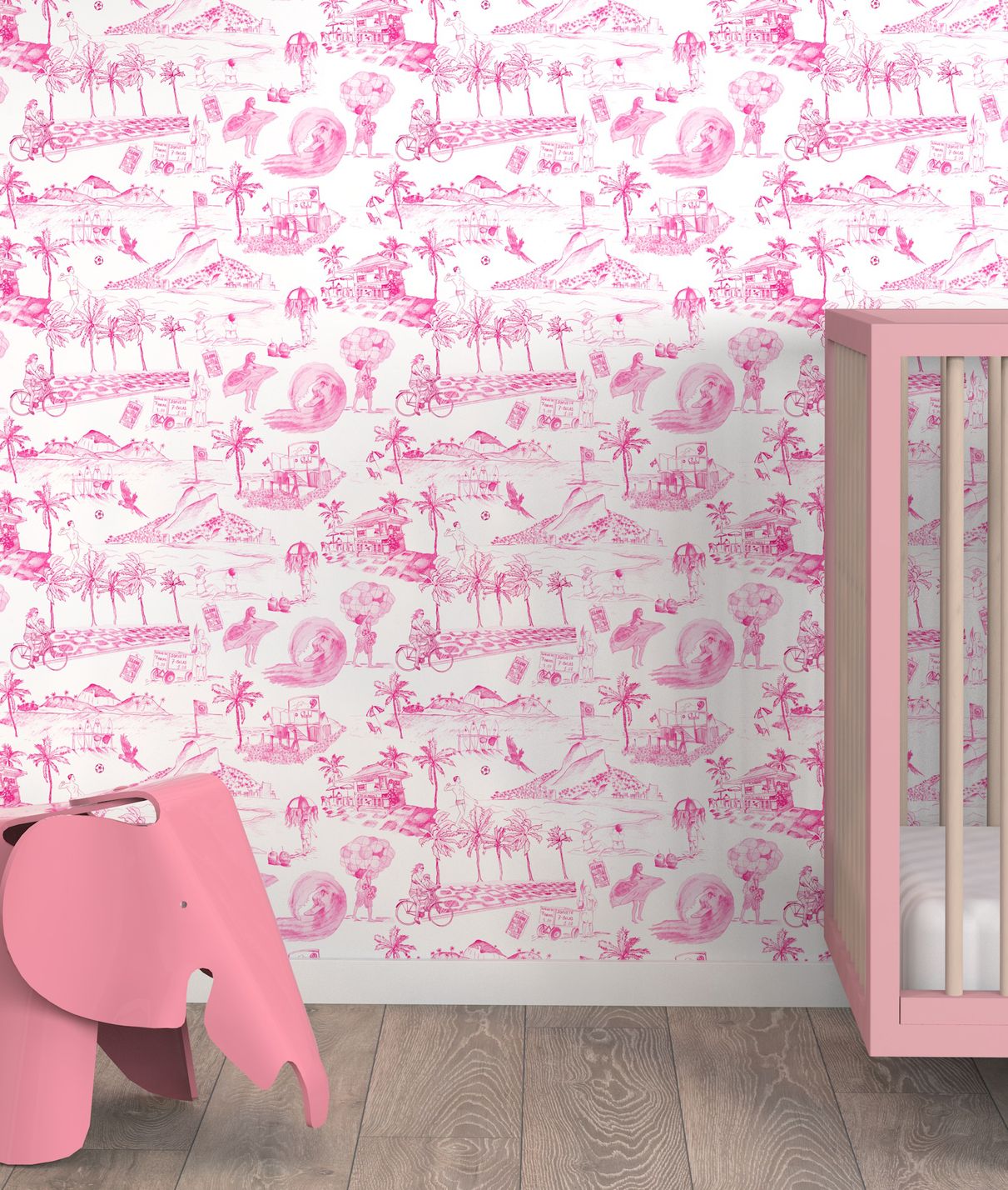 Tapete Ipanema, Toile Pink
