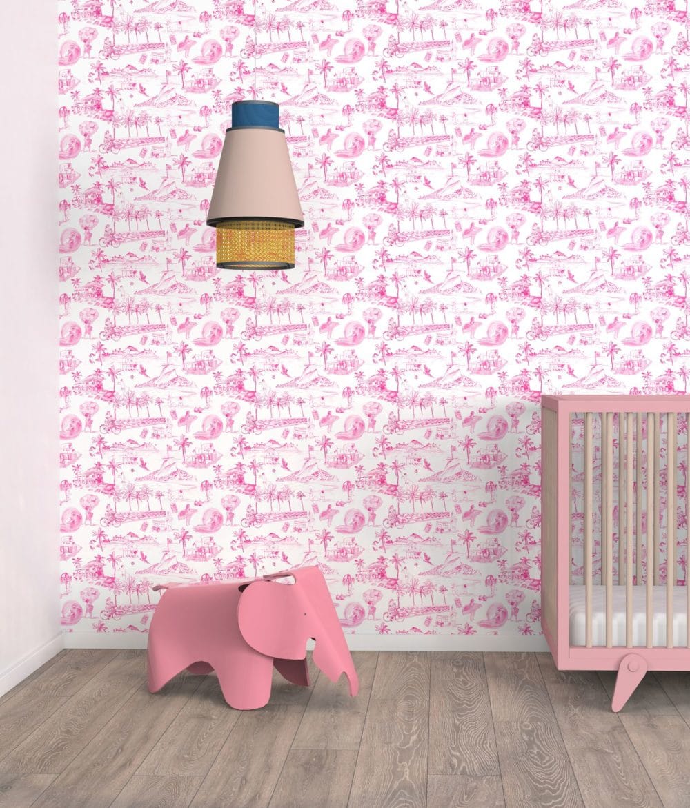 Tapete Ipanema, Toile Pink