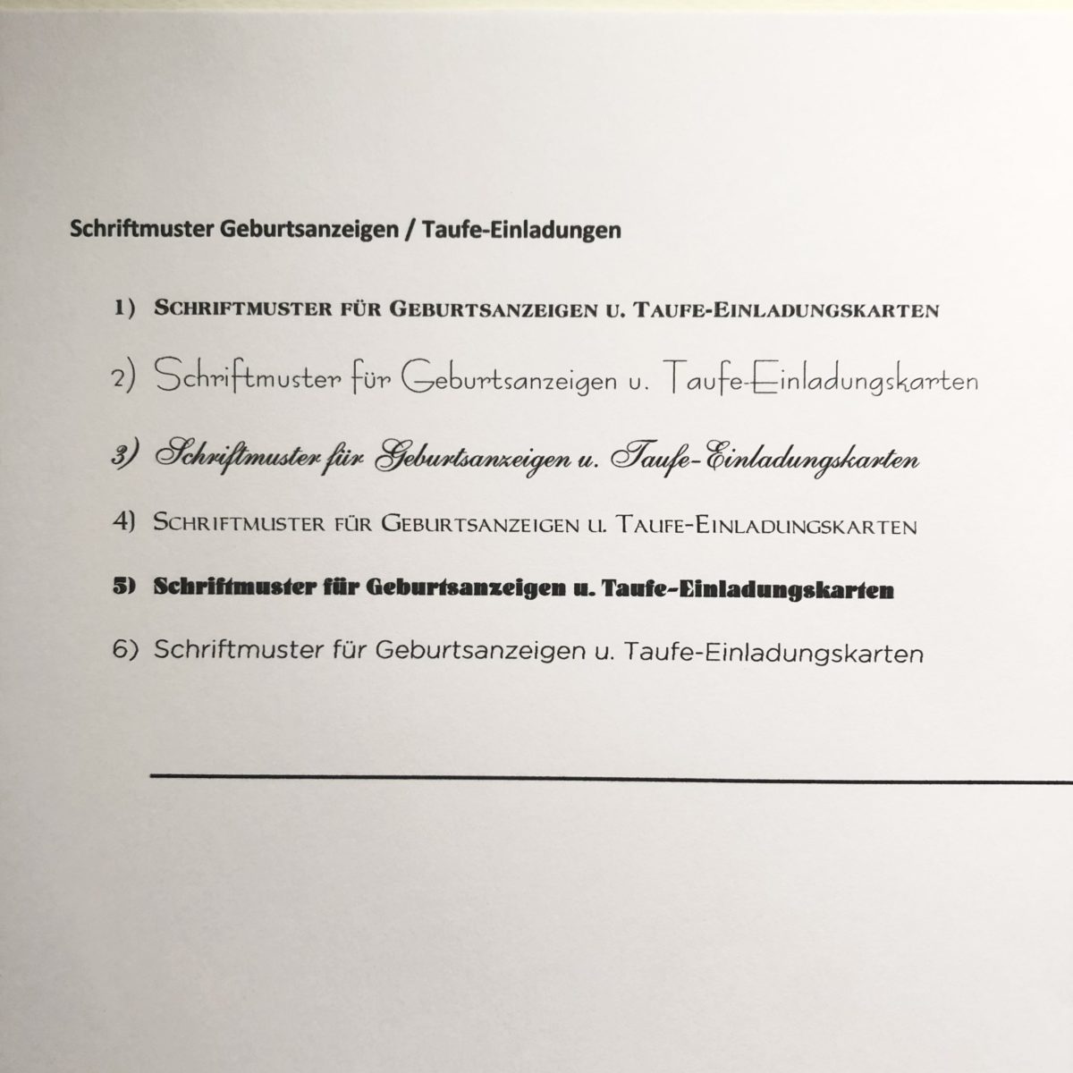 Geburtsanzeigen „Hannah / Bo“, 10er Set