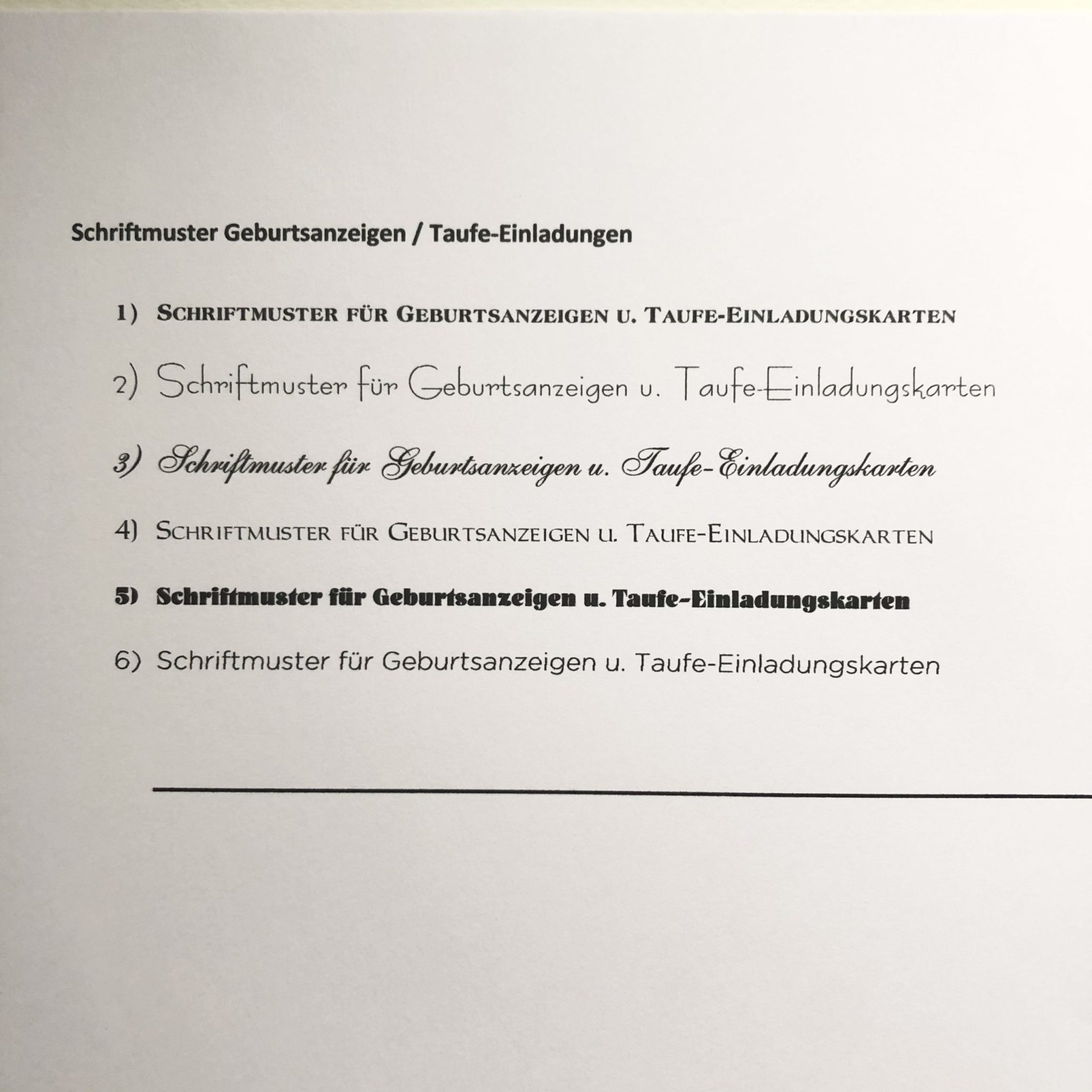 Geburtsanzeigen „Hannah / Bo“, 10er Set