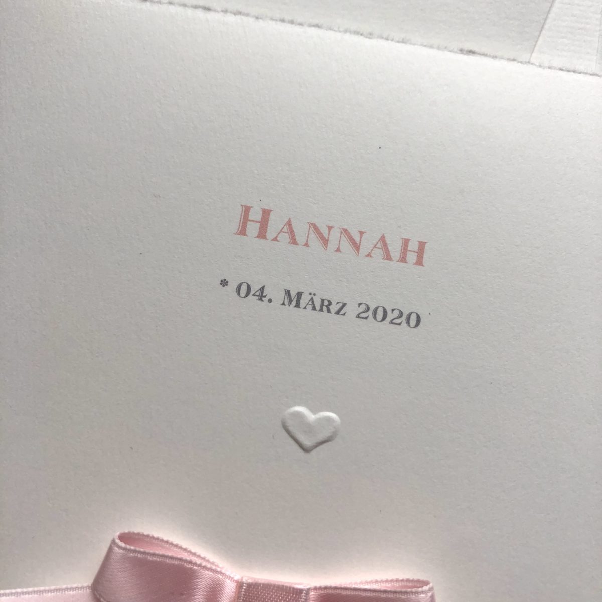 Geburtsanzeigen „Hannah / Bo“, 10er Set