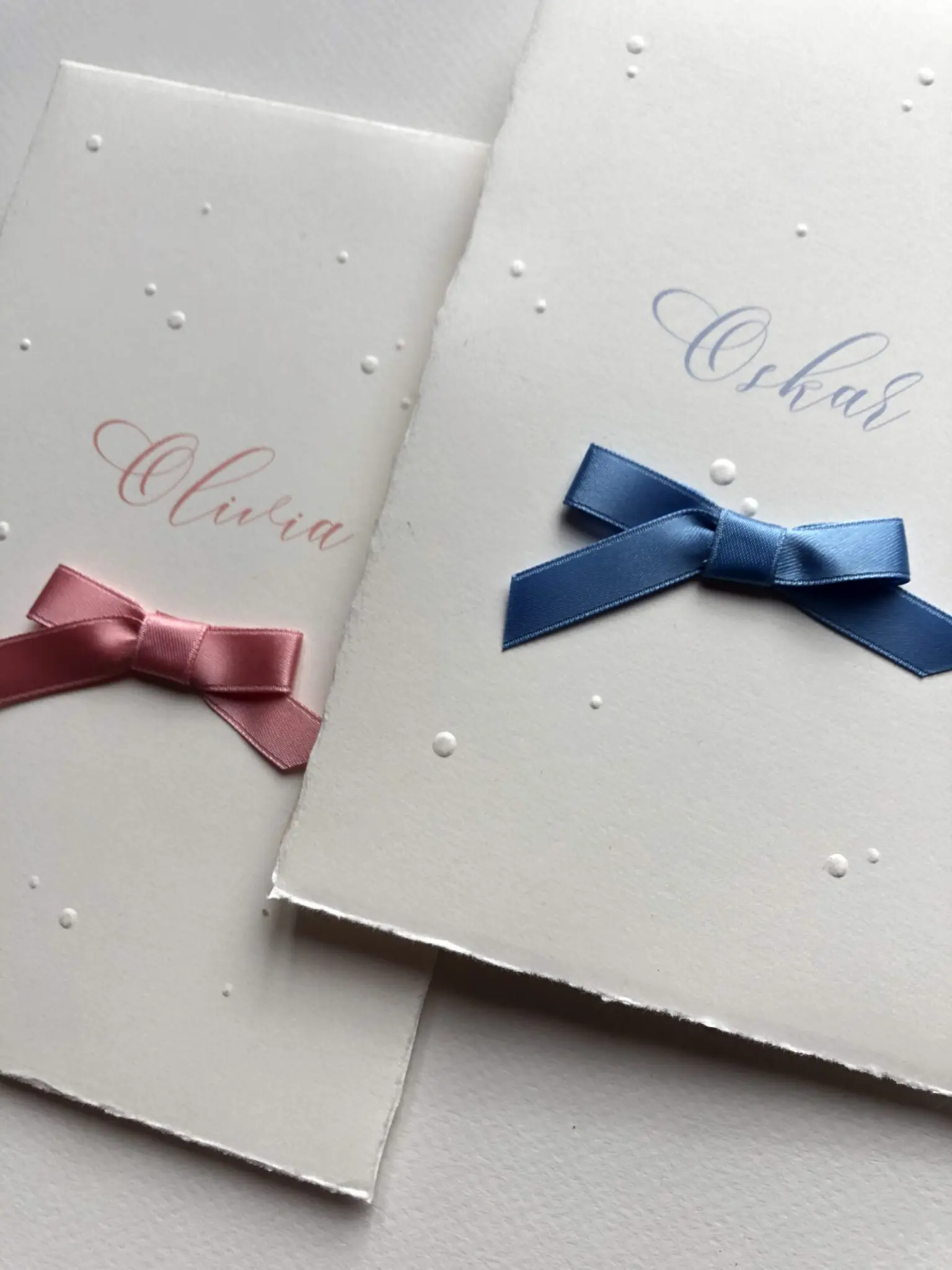 Geburtsanzeige „Oskar/Olivia“, 10er Set