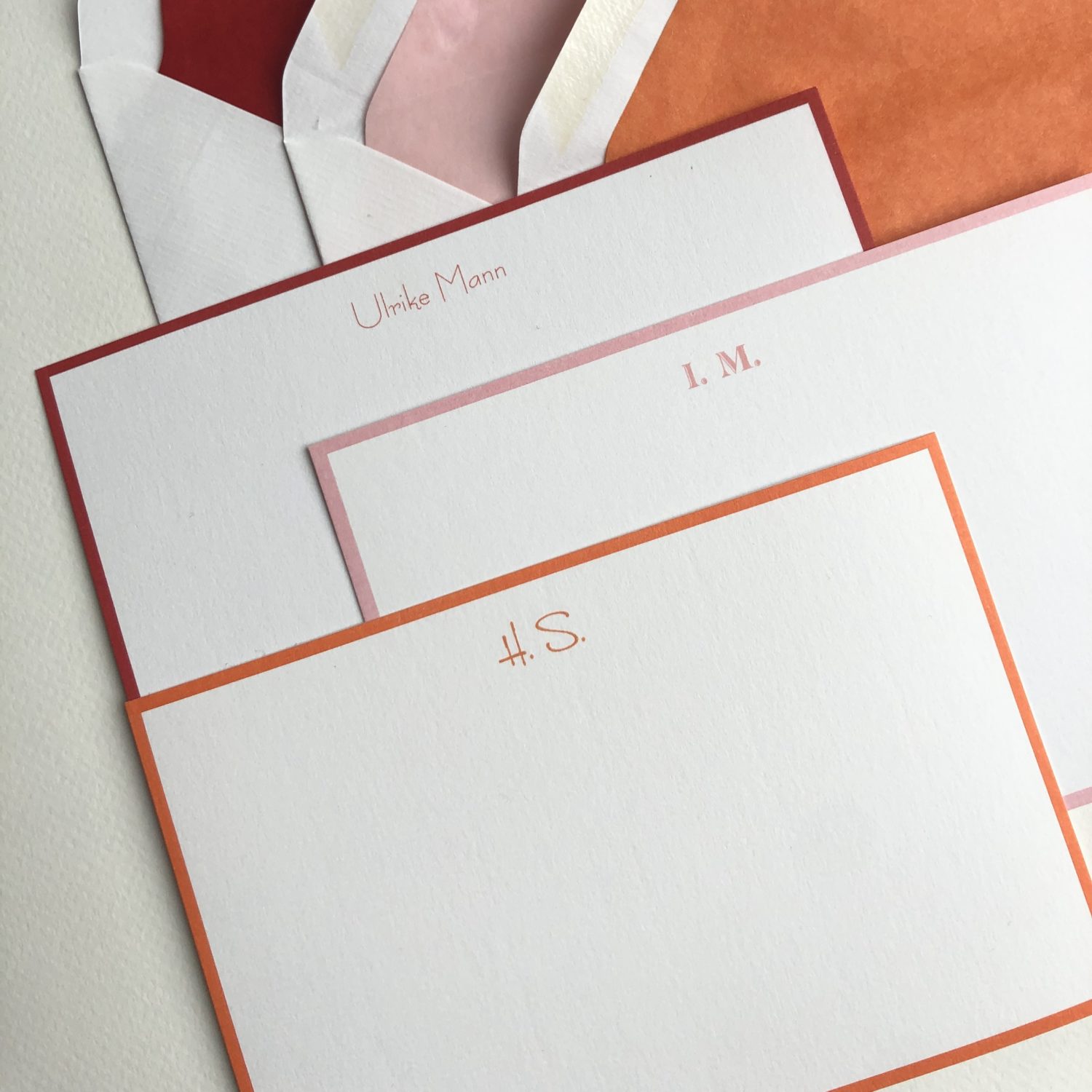 Monogramm-/ Korrespondenzkarten 10er Set