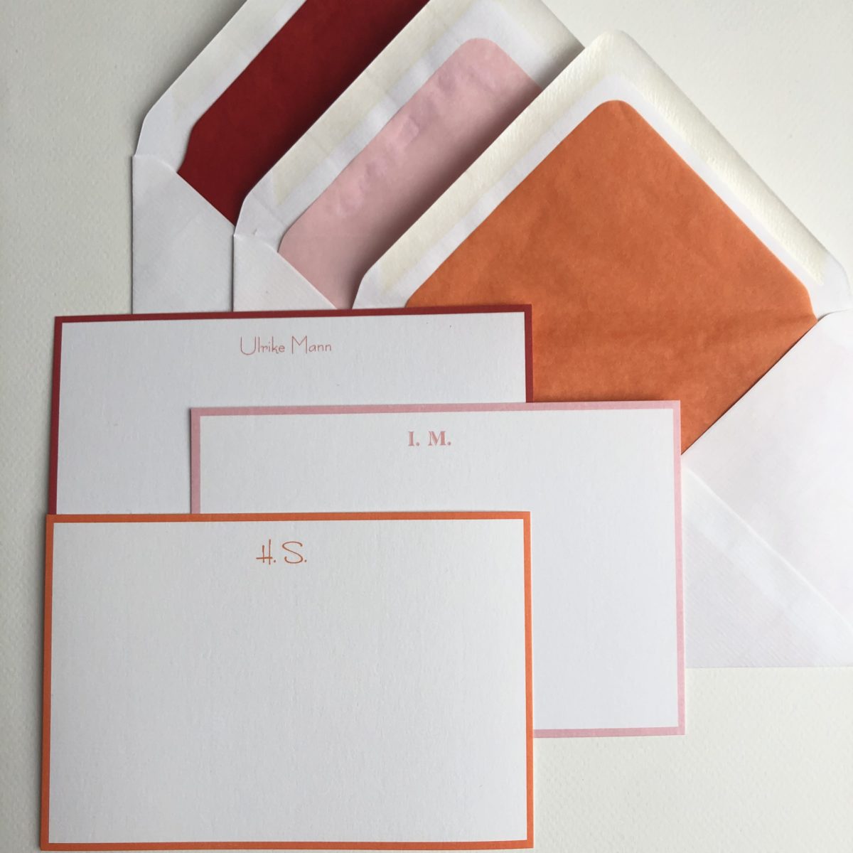 Monogramm-/ Korrespondenzkarten 10er Set