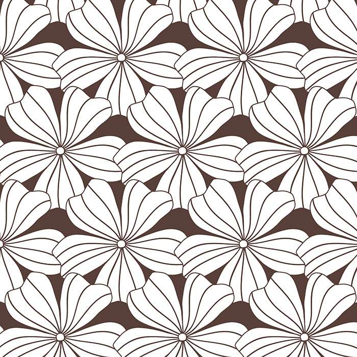 Spannbettlaken "Flowers" Dark Chocolate 140x200cm