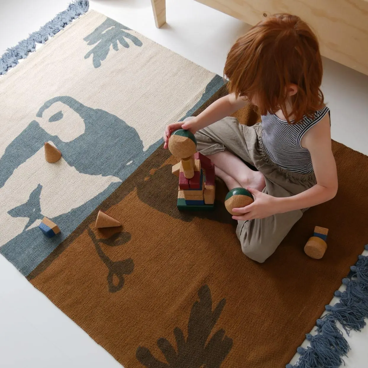 Tukan Kinderteppich, Braun