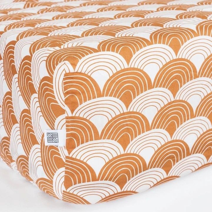 Spannbettlaken "Regenbogen" Cinnamon Brown 60x120cm