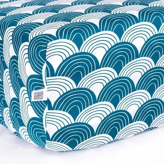 Spannbettlaken "Regenbogen" Moroccan Blue 70x160cm