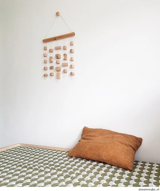Spannbettlaken "Regenbogen" Olive Green 70x160cm