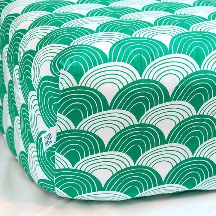 Spannbettlaken "Regenbogen" Pine Green 70x160cm