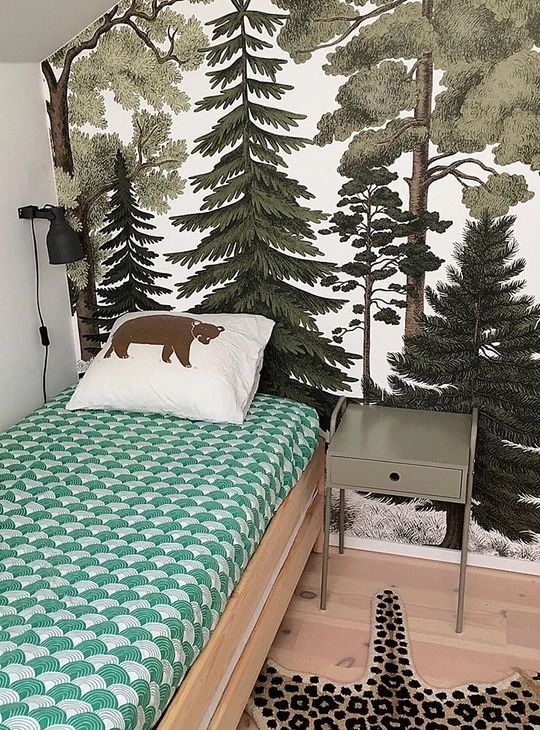 Spannbettlaken "Regenbogen" Pine Green 70x160cm
