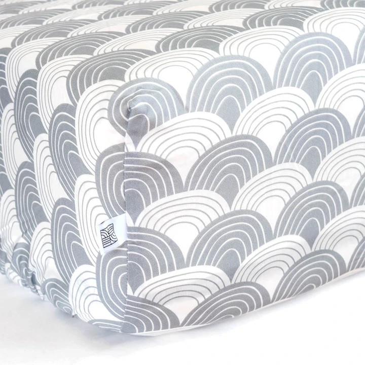 Spannbettlaken "Regenbogen" Tranquil Gray 60x120cm