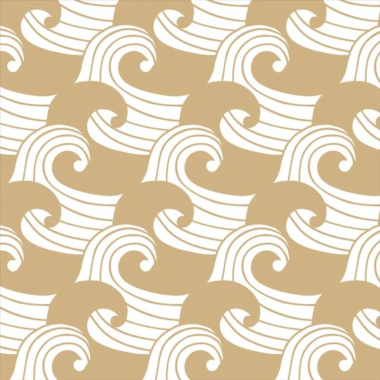 Spannbettlaken "Waves" Warm Sand 60x120cm