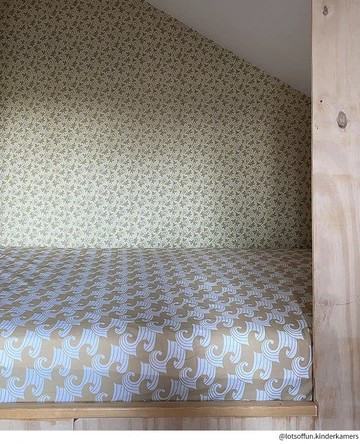 Spannbettlaken "Waves" Warm Sand 70x160cm