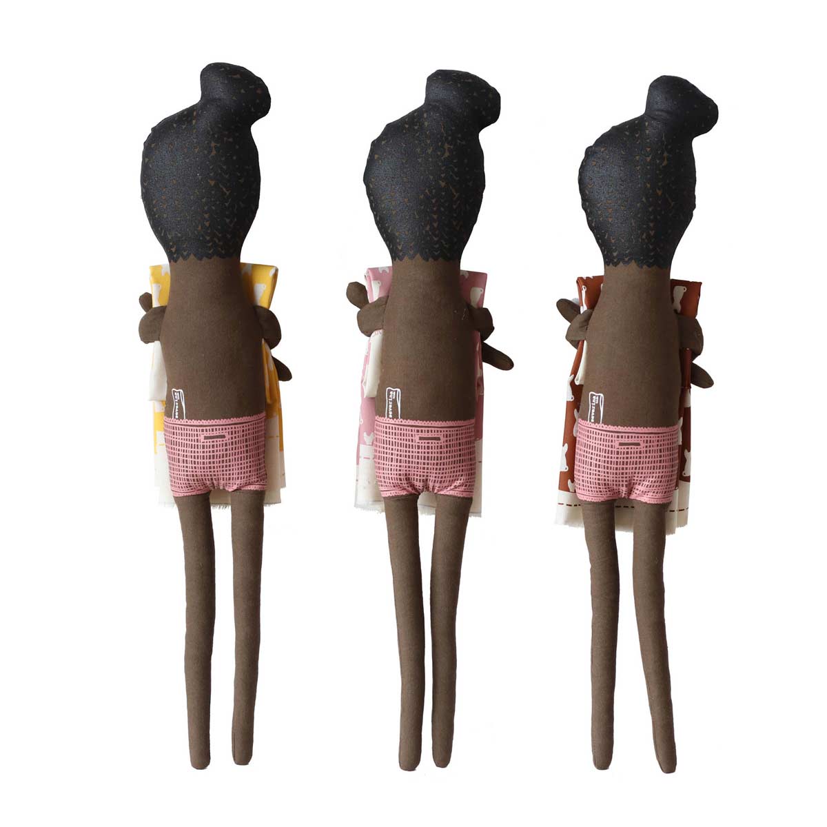 Puppe mit DIY-Kleid, Braun