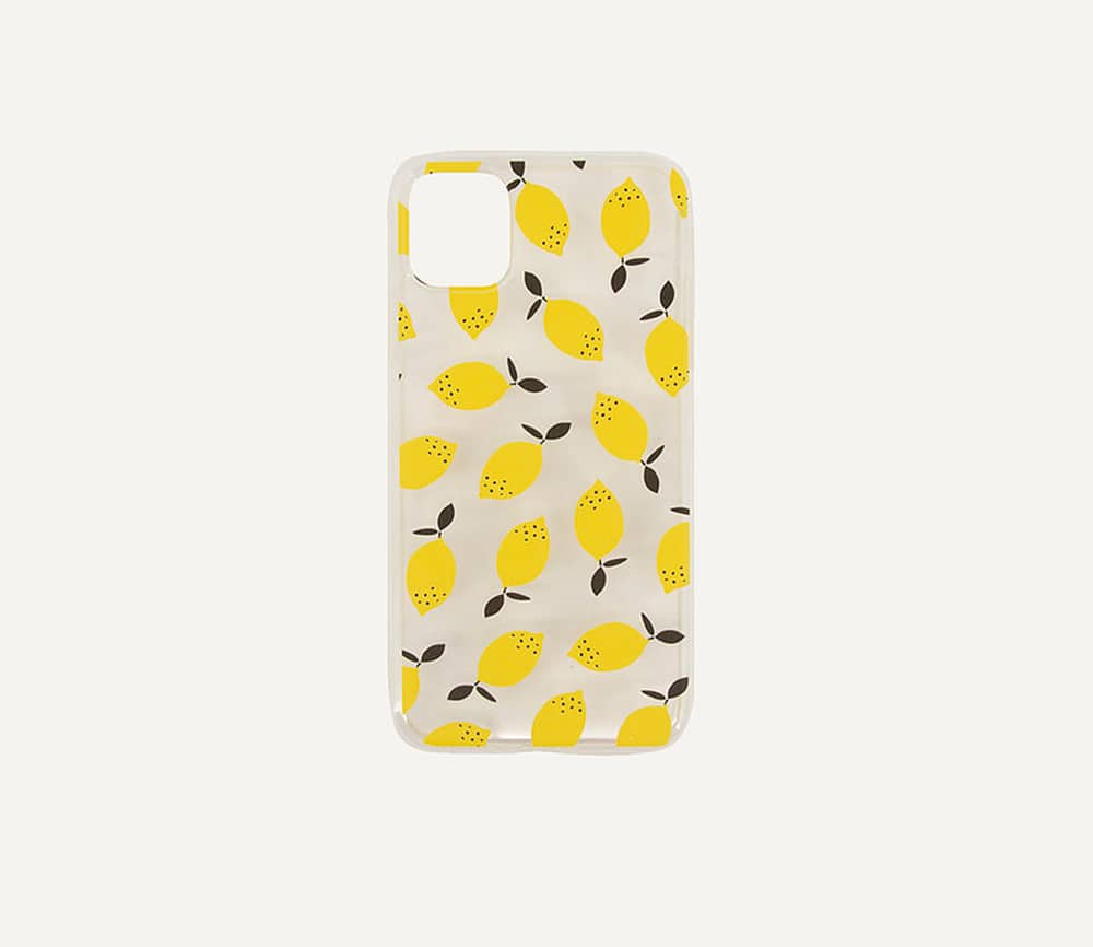 Schutzhülle iPhone 12 aus Silikon, Lemon