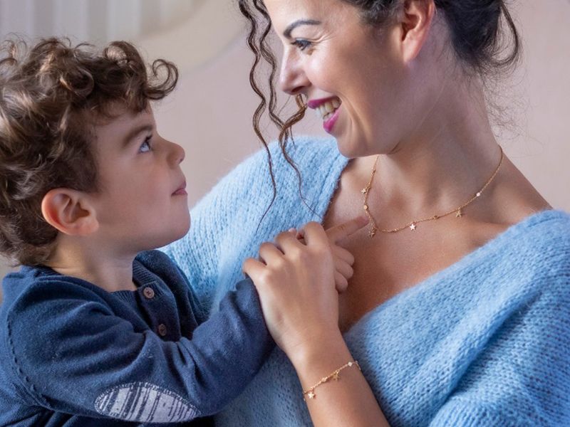 Marica x Merci Maman Sternen Halskette in 18kt Vergoldung