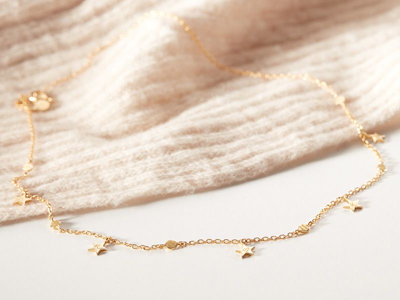 Marica x Merci Maman Sternen Halskette in 18kt Vergoldung