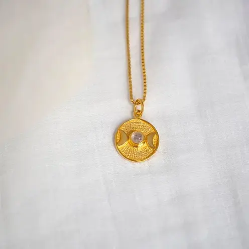 Halskette Blue Moon, mit Mondstein 18 kt vergoldet