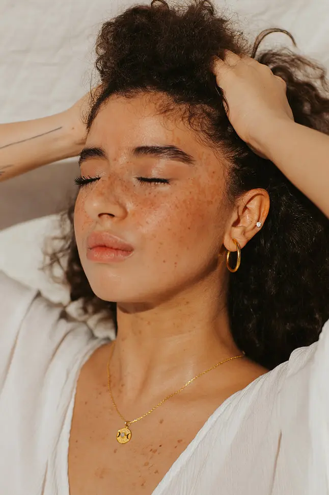 Halskette Blue Moon, mit Mondstein 18 kt vergoldet