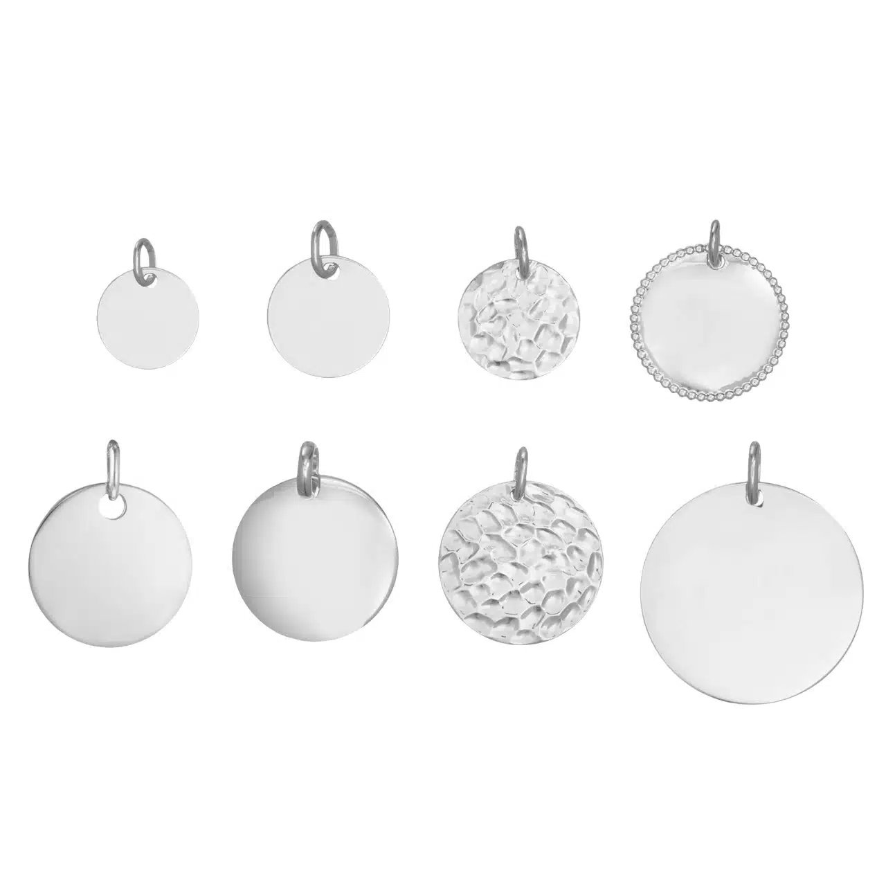 Personalisierte Plättchen Charm in 925er Sterlingsilber