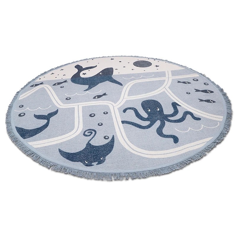 Kinderteppich "Little Deep Blue" Ø 120cm
