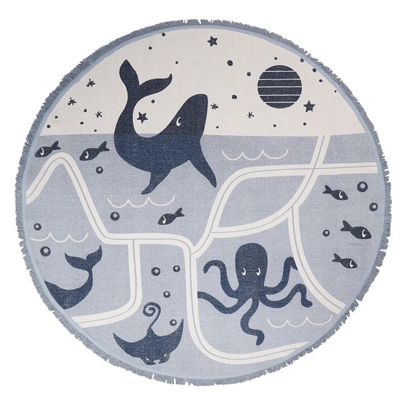 Kinderteppich "Little Deep Blue" Ø 120cm