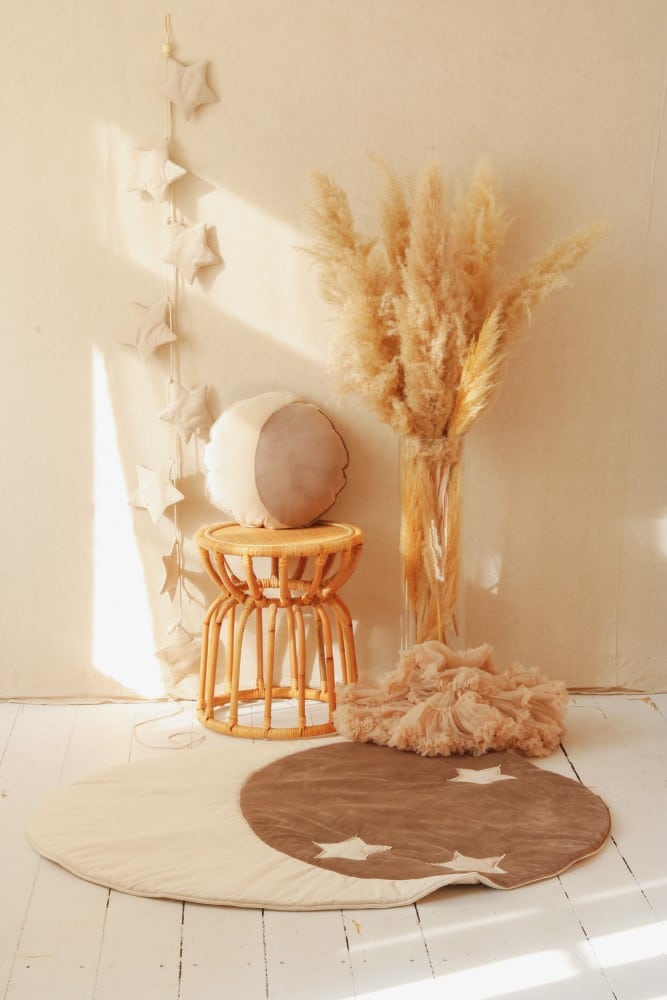 Girlande mit Sternen *Cream Dust*, Samt