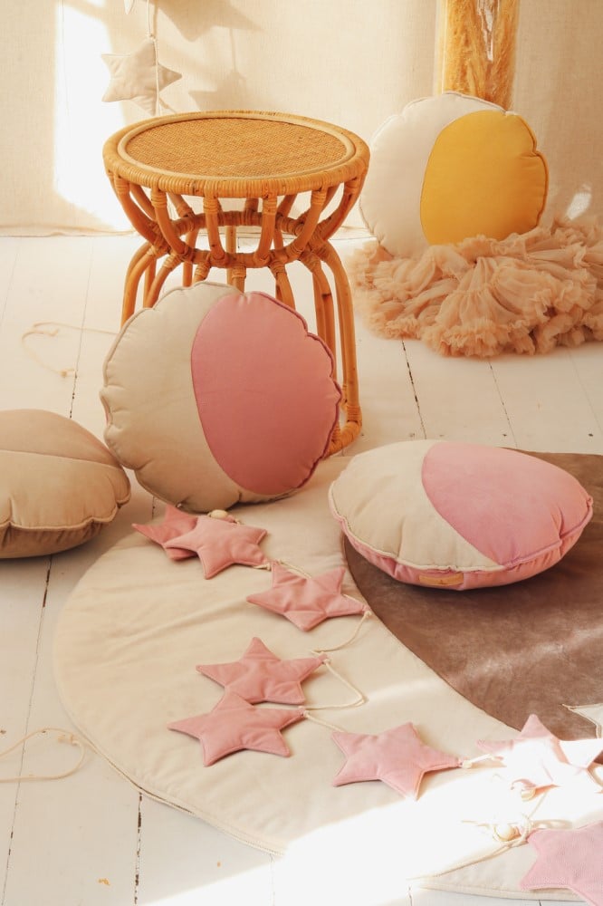 Girlande mit Sternen *Soft Pink Dust*, Samt