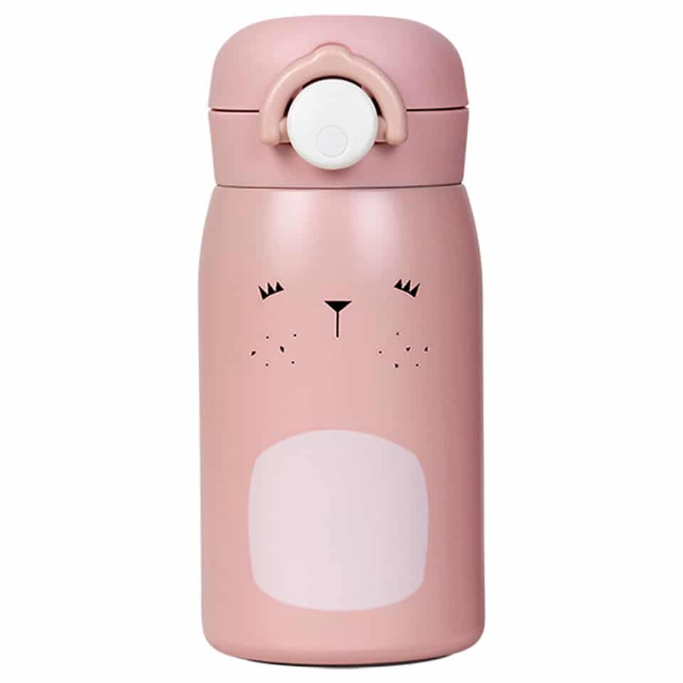 Trinkflasche mit Thermofunktion *Time for School* Bunny, Old Rose