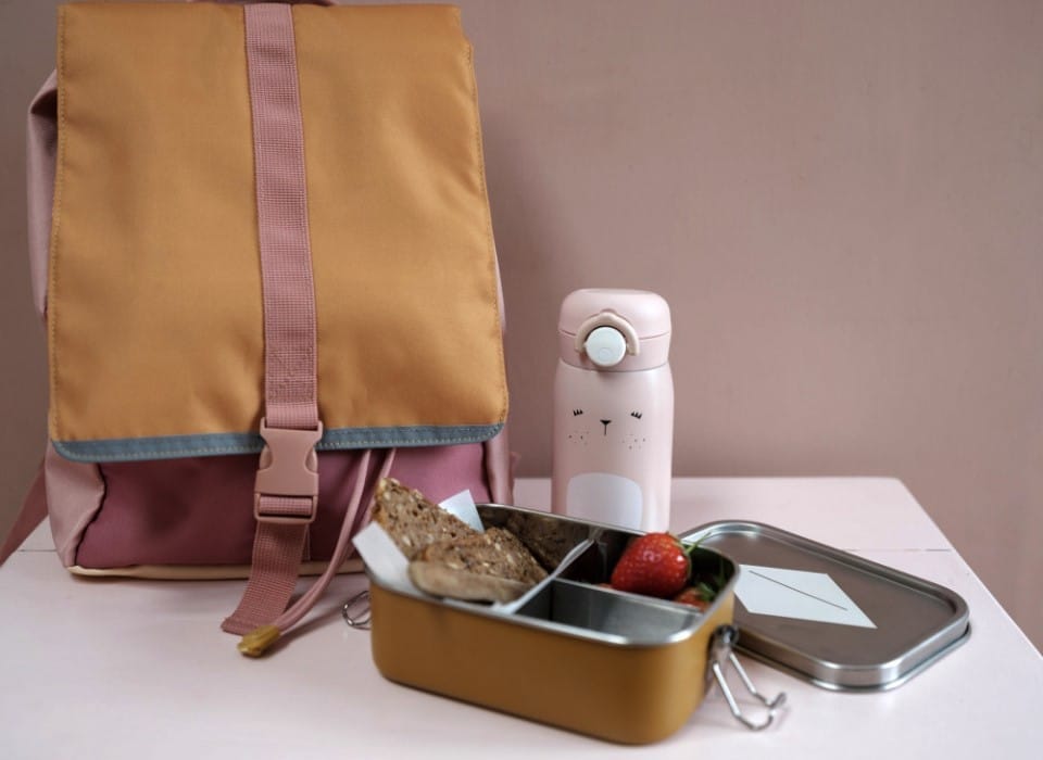 Trinkflasche mit Thermofunktion *Time for School* Bunny, Old Rose