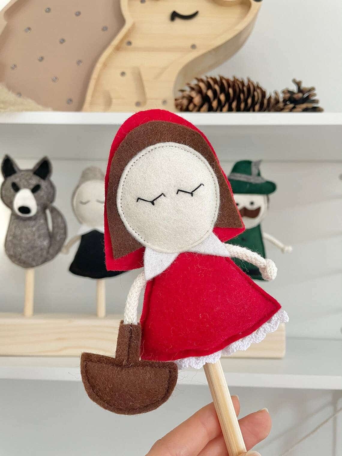 Rotkäppchen Puppen Set für Theater