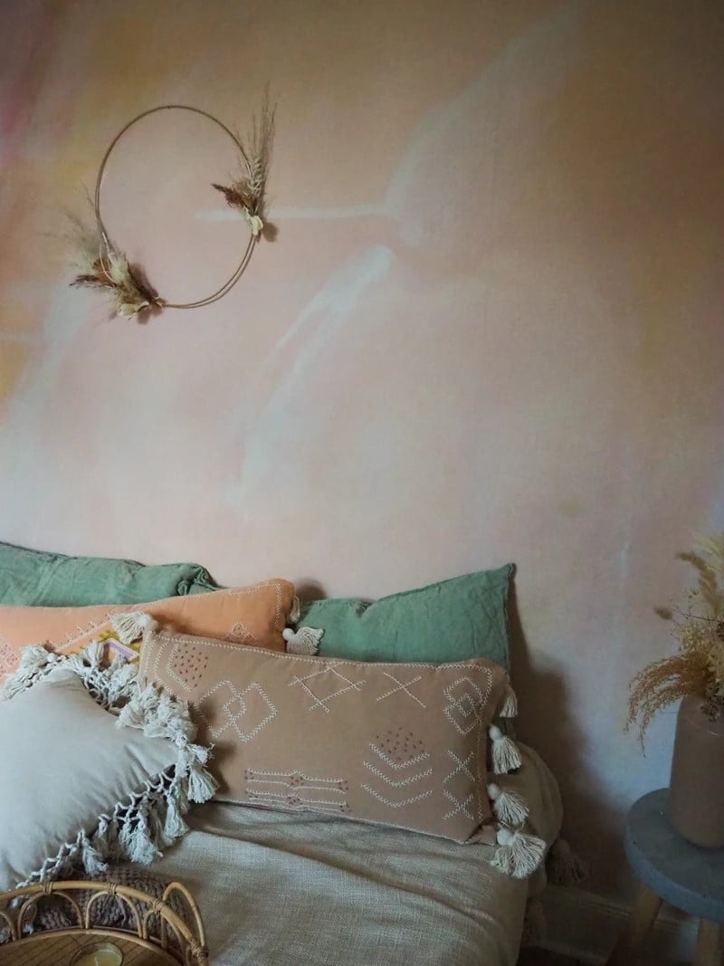 Folk Boho Kissenhülle "Beige" 35 x 70cm