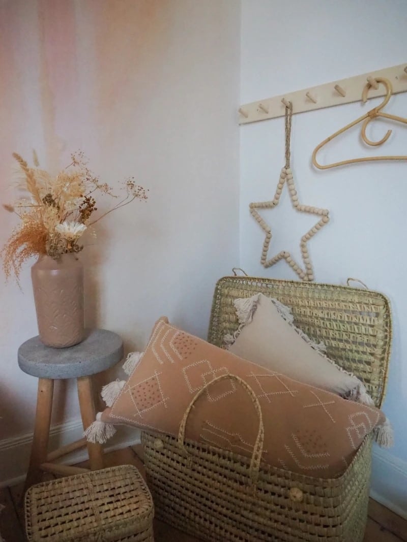 Folk Boho Kissenhülle "Koralle" 35 x 70cm