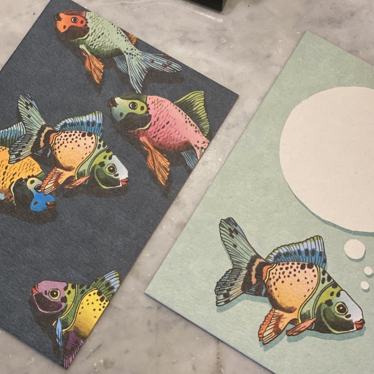 Grußkarte mit Fischen "TUMTO" von illi