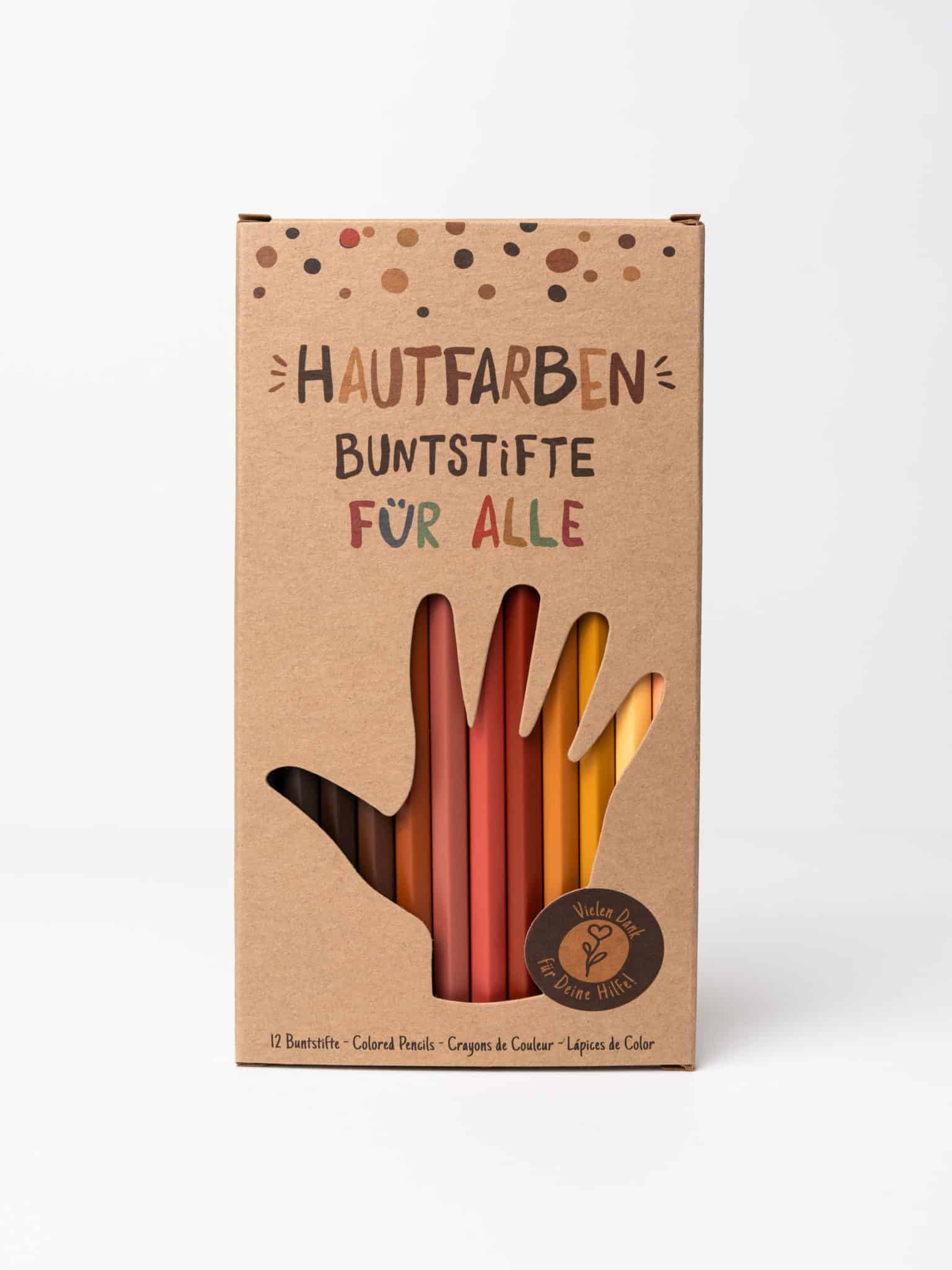 12 Hautfarben-Buntstifte