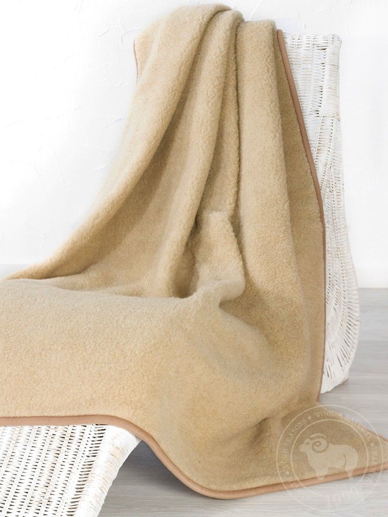 Decke 75×100cm "Thumbled" Beige