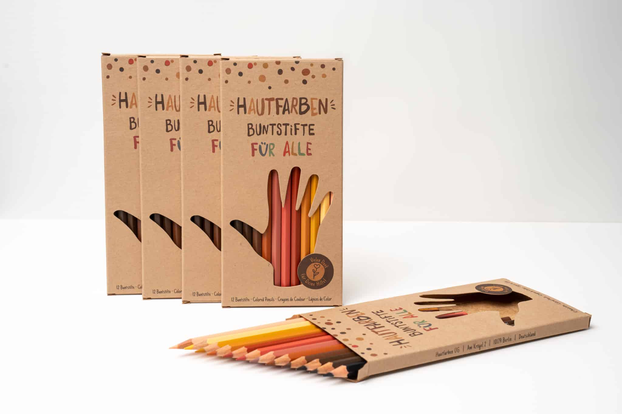 12 Hautfarben-Buntstifte