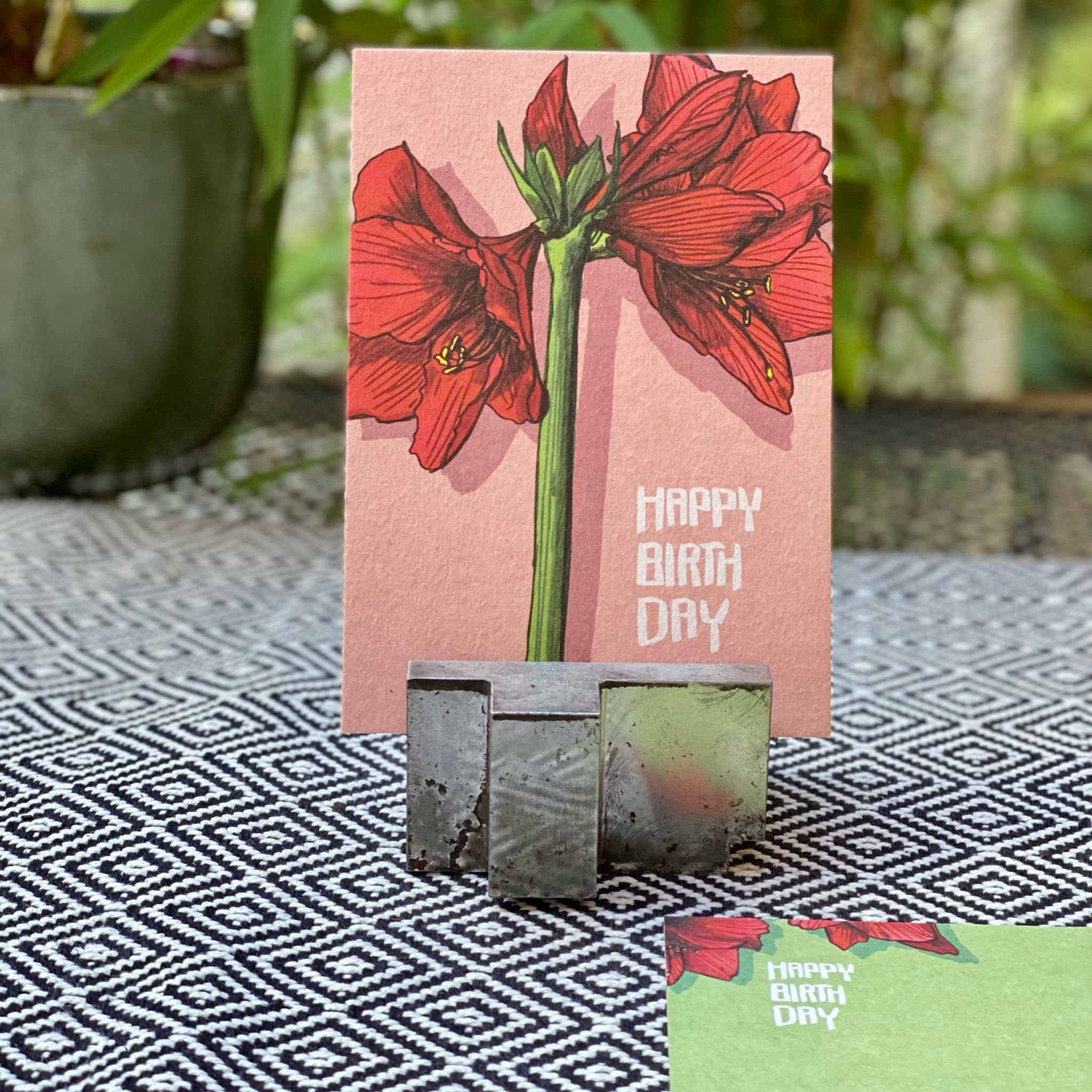 Geburtstagskarte "AMATA Blumen Happy Birthday" von illi