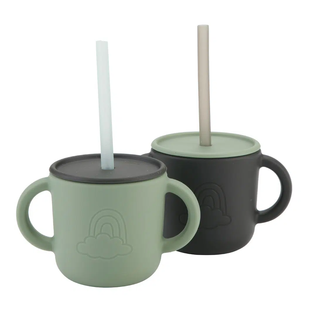 Henkelbecher Set “Rainbow” Sage & Forest