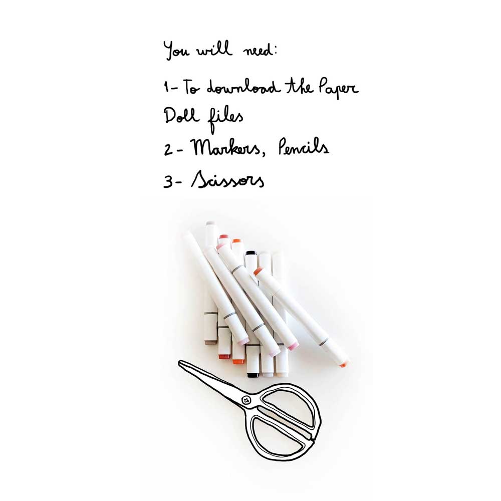 Papierpuppen Set
