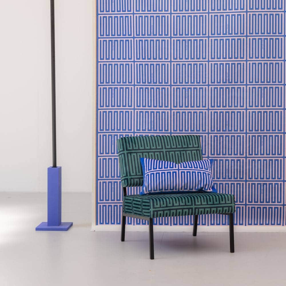 Kissen "Capsule Elios" Rosa & Blau