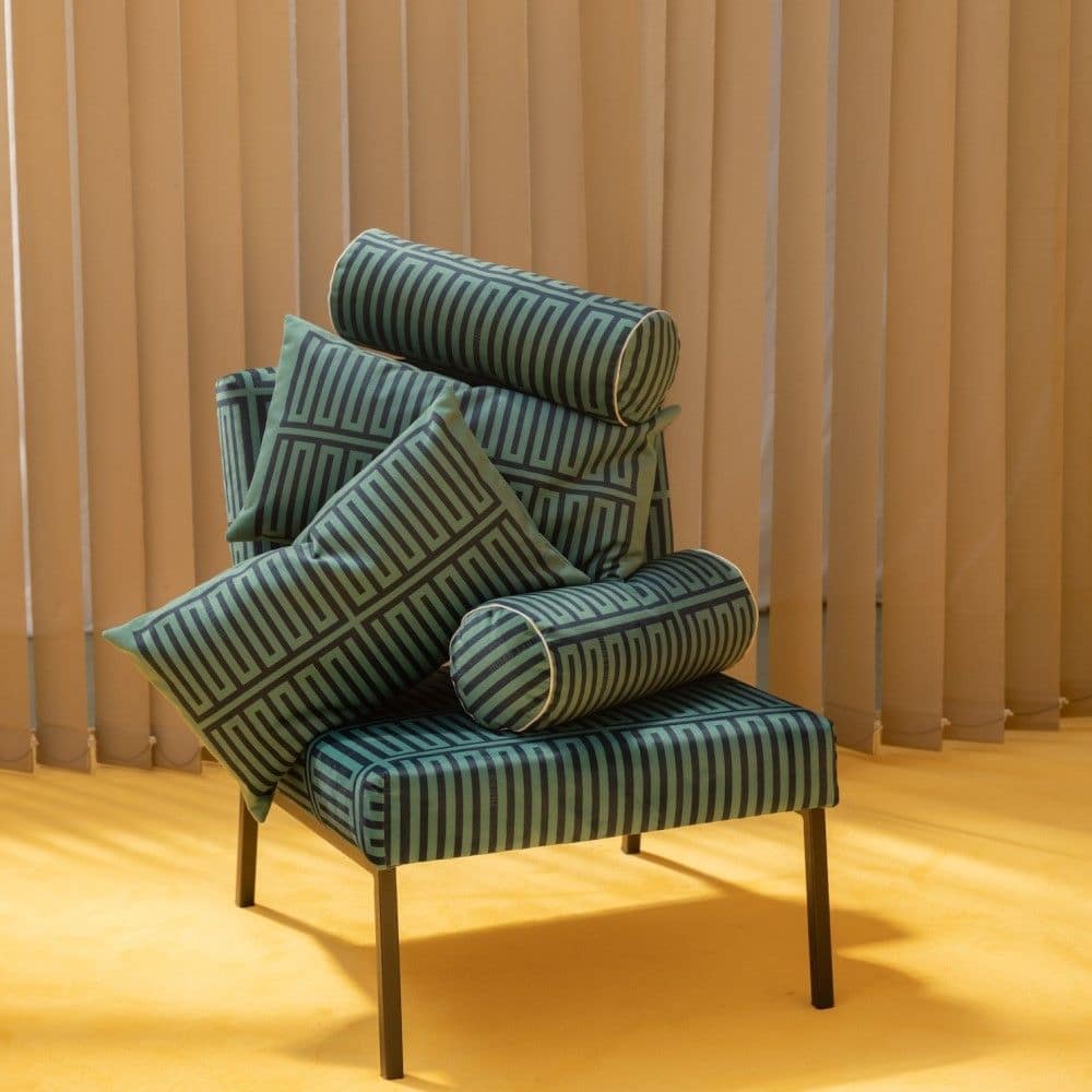 Design Sessel "Capsule Elios" Grün & Blau