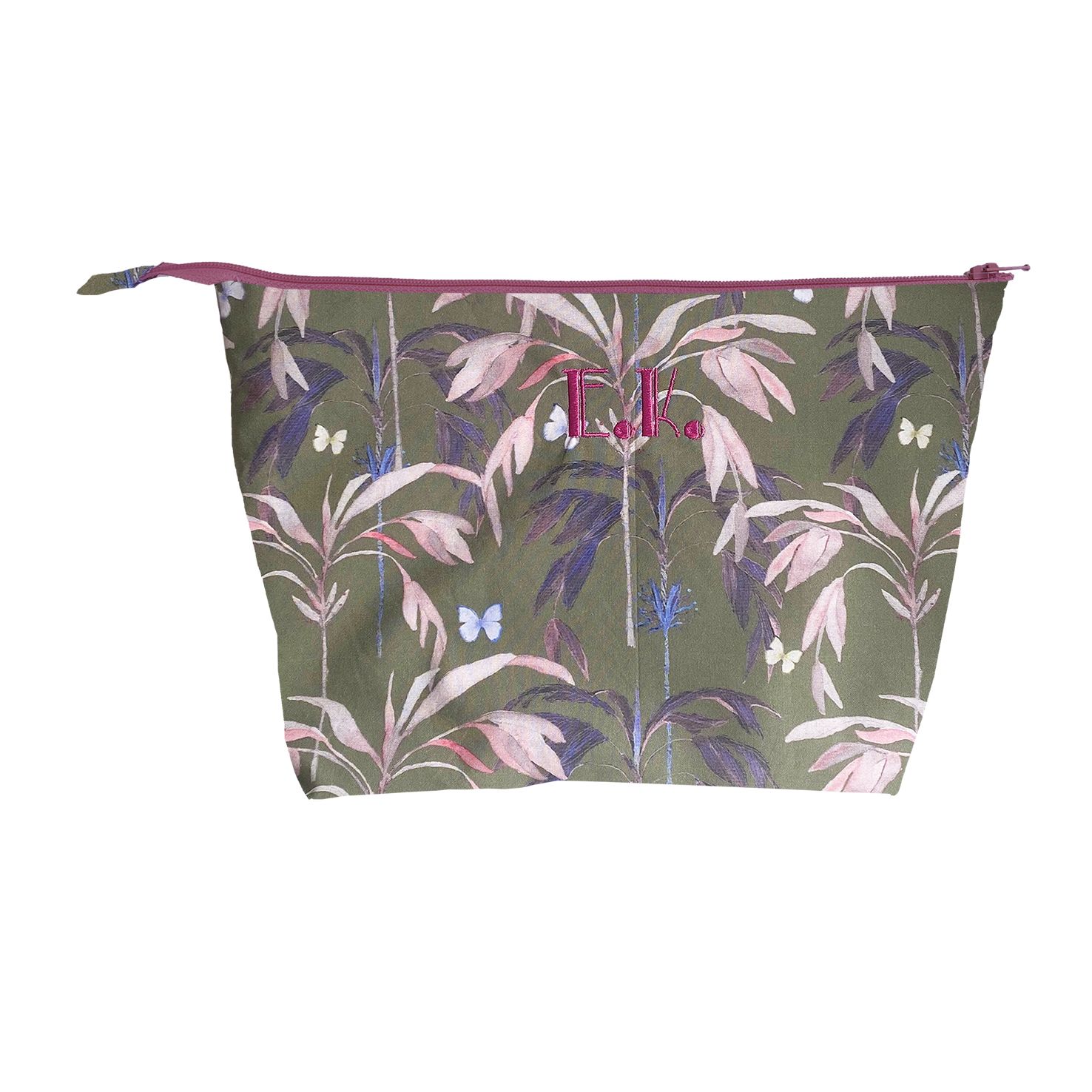 Personalisierte Kosmetiktasche Special Edition "Garden of Eden", Khaki