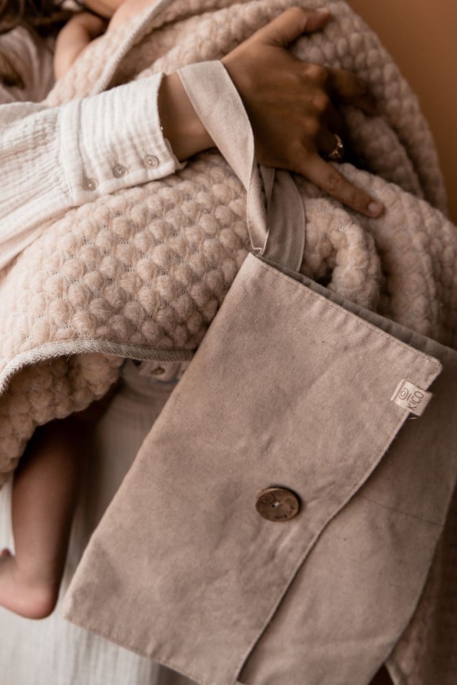 Leinen Etui, Beige