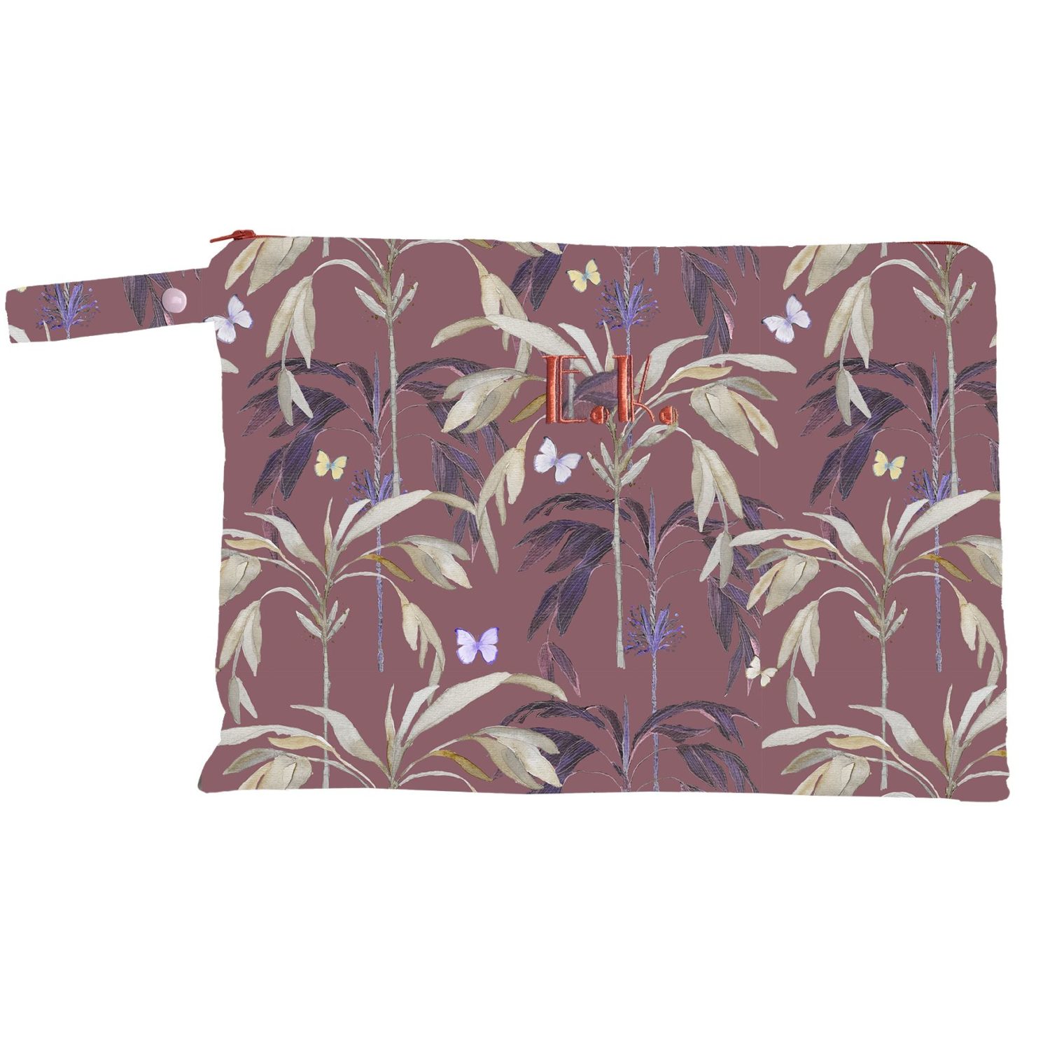 Personalisierte Bikinitasche Special Edition "Garden of Eden", Mauve