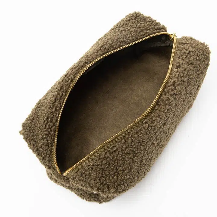 Kulturtasche Rechteckig – 13x21x7 Cm, Grün, Mit Reißverschluss Und Seitengriff