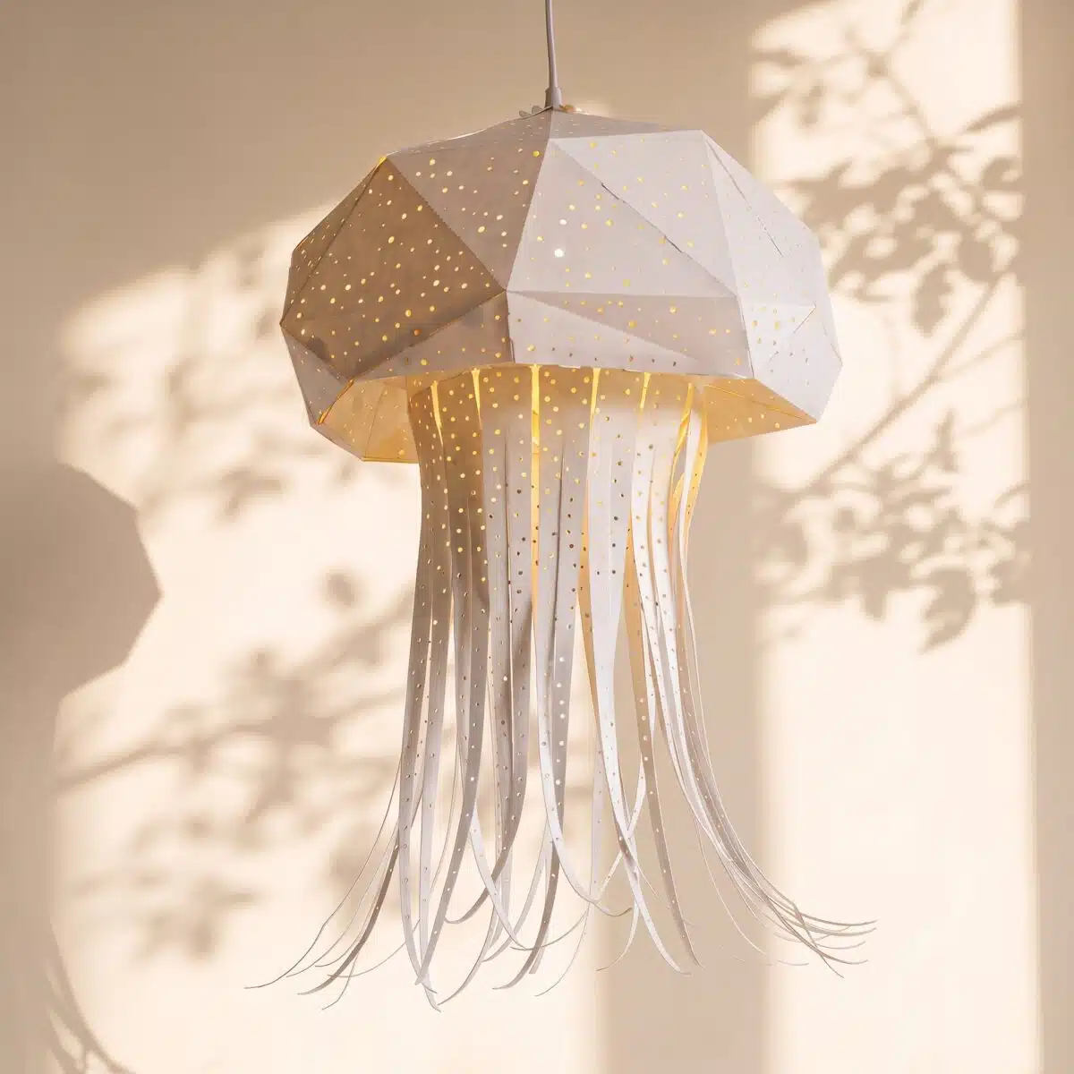 Jellyfish – Qualle-Pendelleuchte, Weiß – Produktansicht
